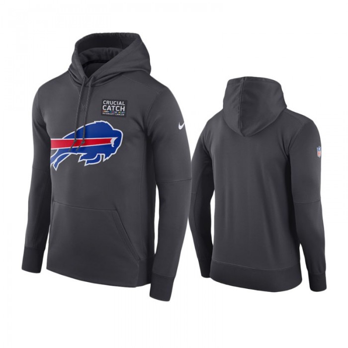 Bills Anthracite Crucial Catch Performance Hoodie